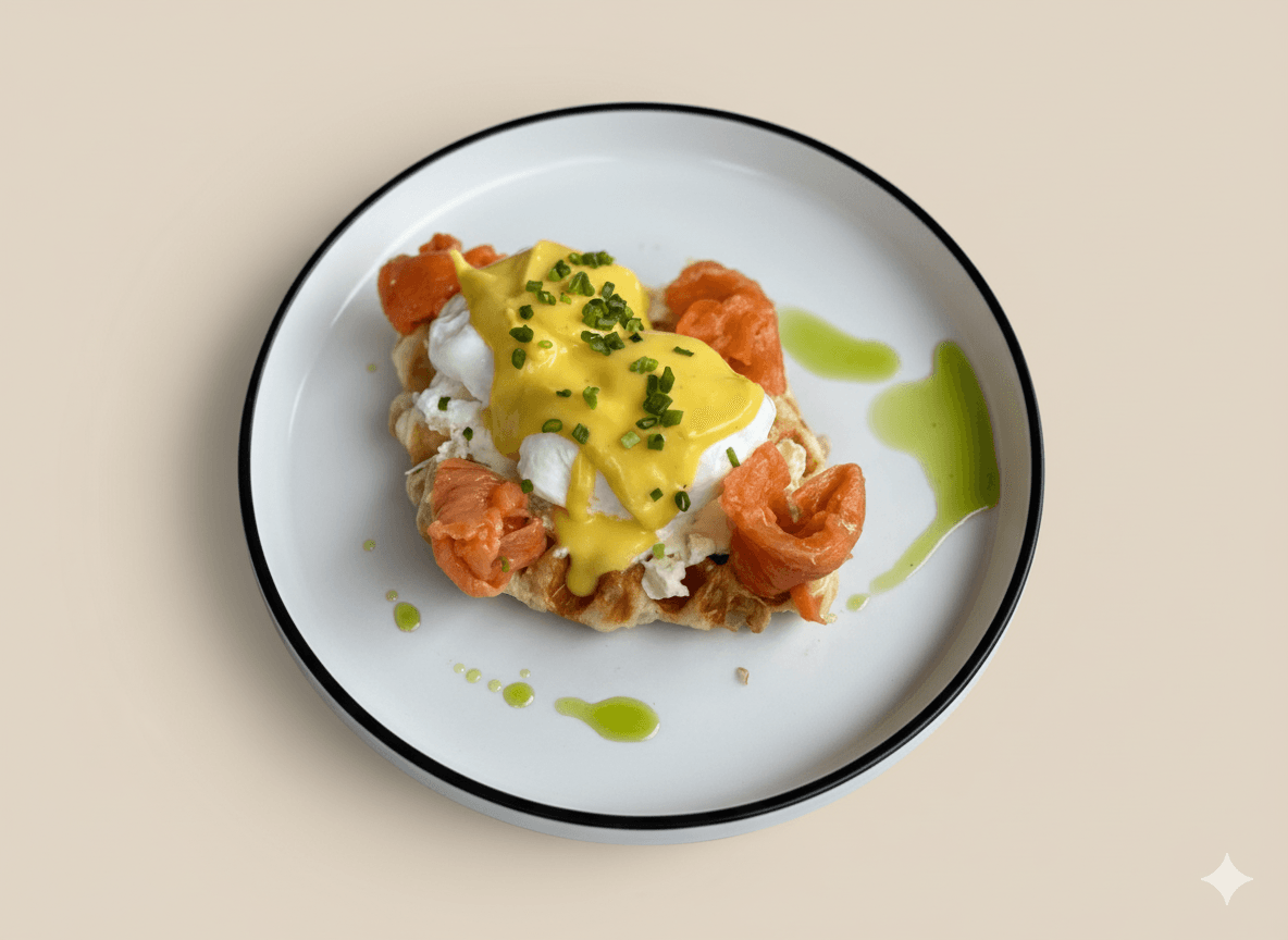 Croffle with Salted Salmon