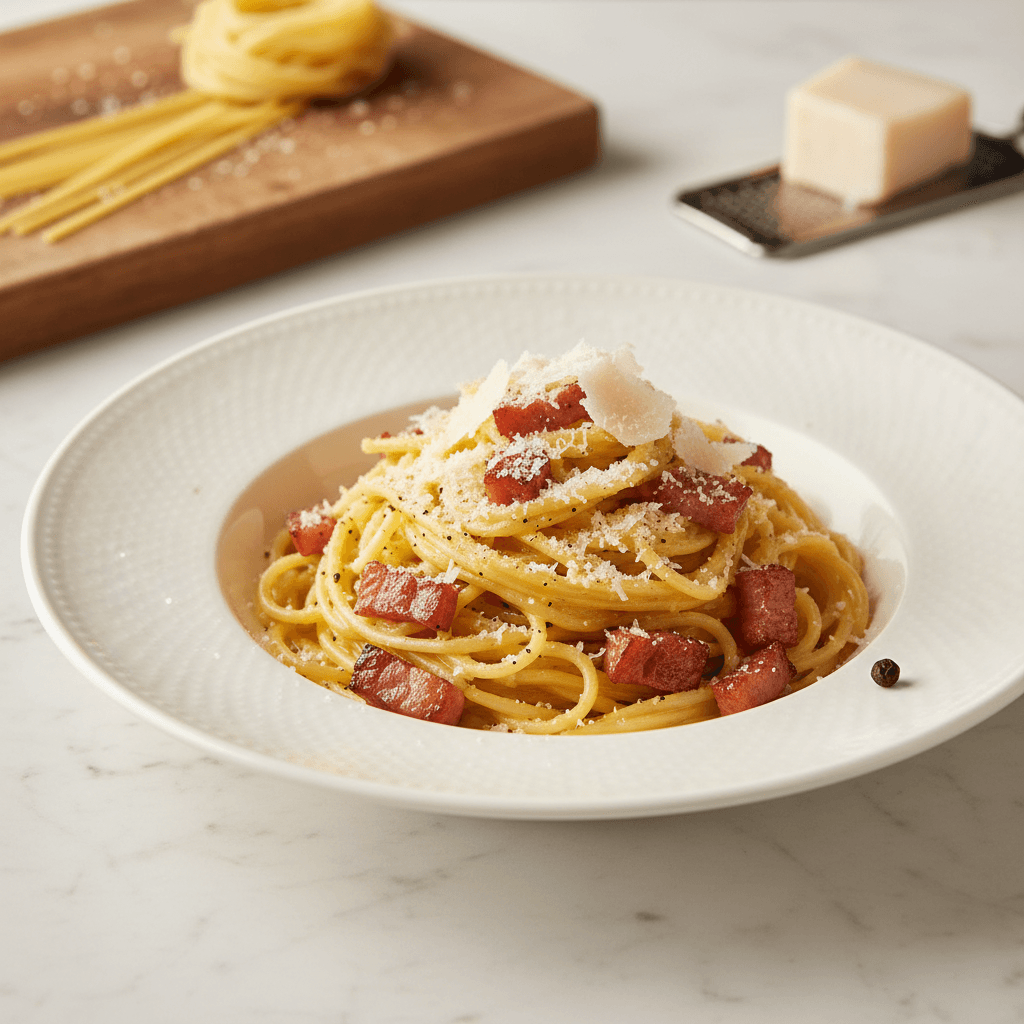 Pasta Carbonara — Spaghetti, guanciale, pecorino