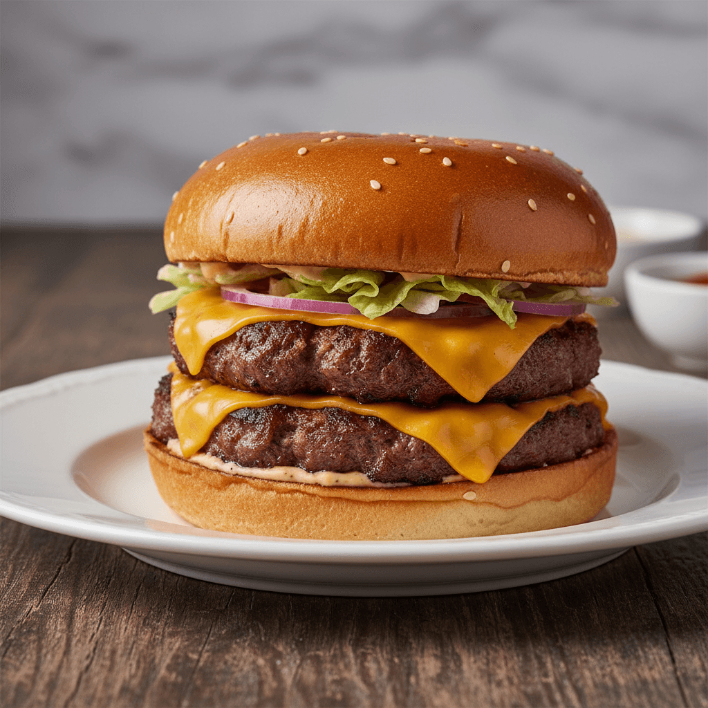Smash Burger — Double beef, cheddar, brioche bun