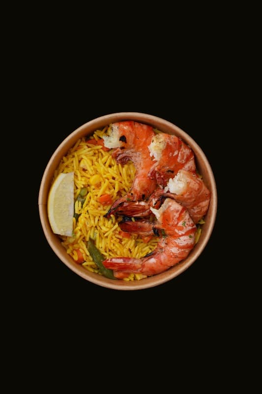 Grilled Prawns with lemon butter