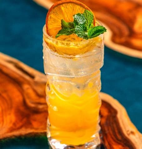 Passion Blossom — Refreshing mocktail with bright passion fruit and citrus notes. Light, tropical, and perfectly refre