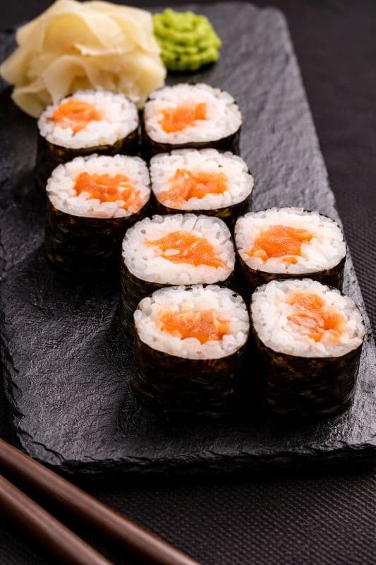 Sake Maki — A roll with salmon for seafood lovers